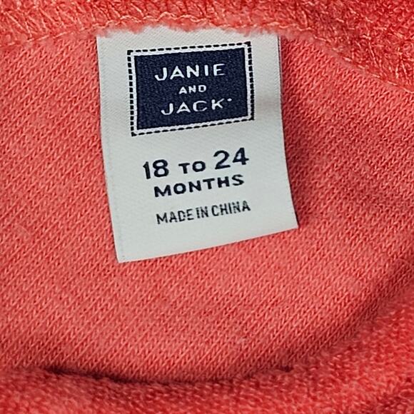 Janie and Jack Swimsuit Terry Cloth Cover-Up in Coral Pink 18 to 24 Months - Picture 6 of 9